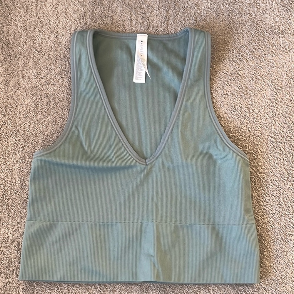 EC Athleta Ribbed Aurora Tank - Green / Teal - Size M
